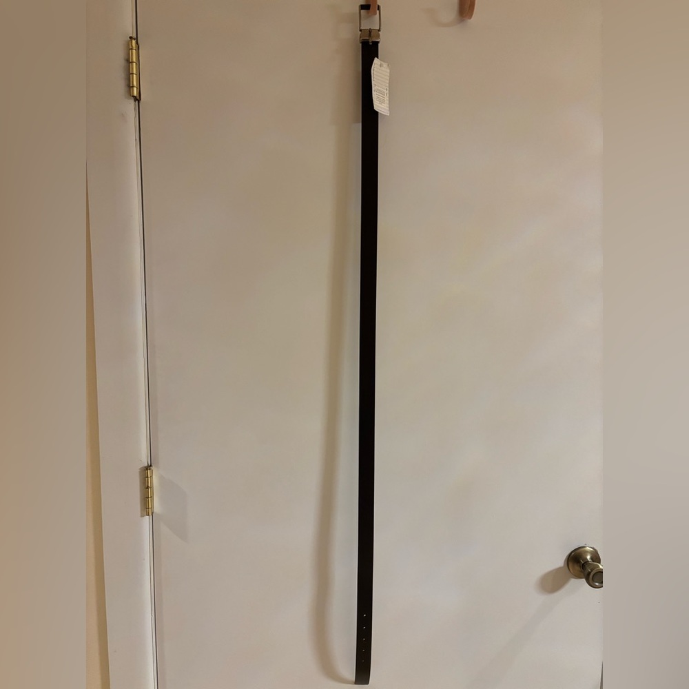 Black Leather Belt Men’s , Armani Dark Brown pebbled Leather belt,Made in Italy